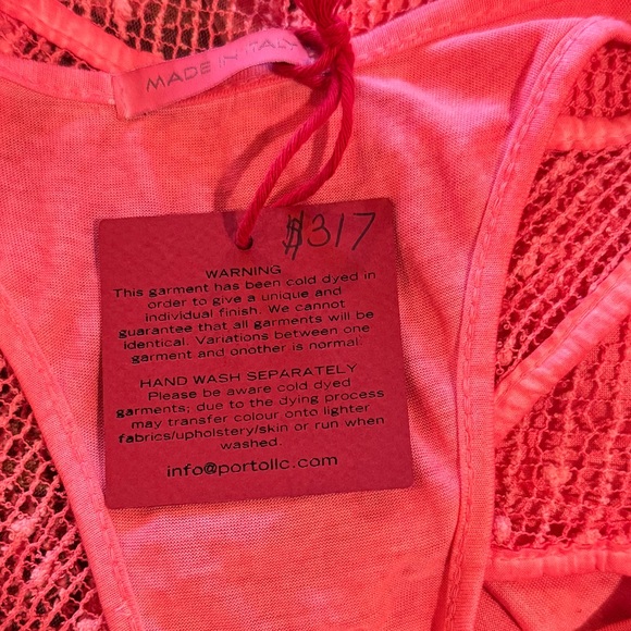 NWT Inizio Pink Magic Lagenlook dress. Made in Italy.  Coral color.  Medium - Picture 7 of 8